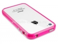 Бампер для iPhone 4 и 4S SGP Neo Hybrid 2S Pastel Series, цвет ярко розовый (SGP08397)