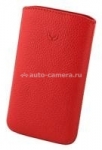 Кожаный чехол для HTC Desire HD BeyzaCases Retro Super Slim Strap, цвет flo red (BZ19809)