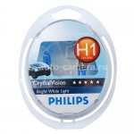 Галогенные лампы Philips H1 12v 55w Crystal Vision 12258CVSM 2 шт.