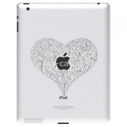 Декоративная наклейка на заднюю крышку iPad 3 и iPad 4 Ozaki iCoat Relief love (IC830LO)