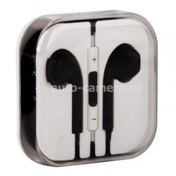 Наушники с микрофоном и пультом управления для iPhone 5 / 5S, цвет черный